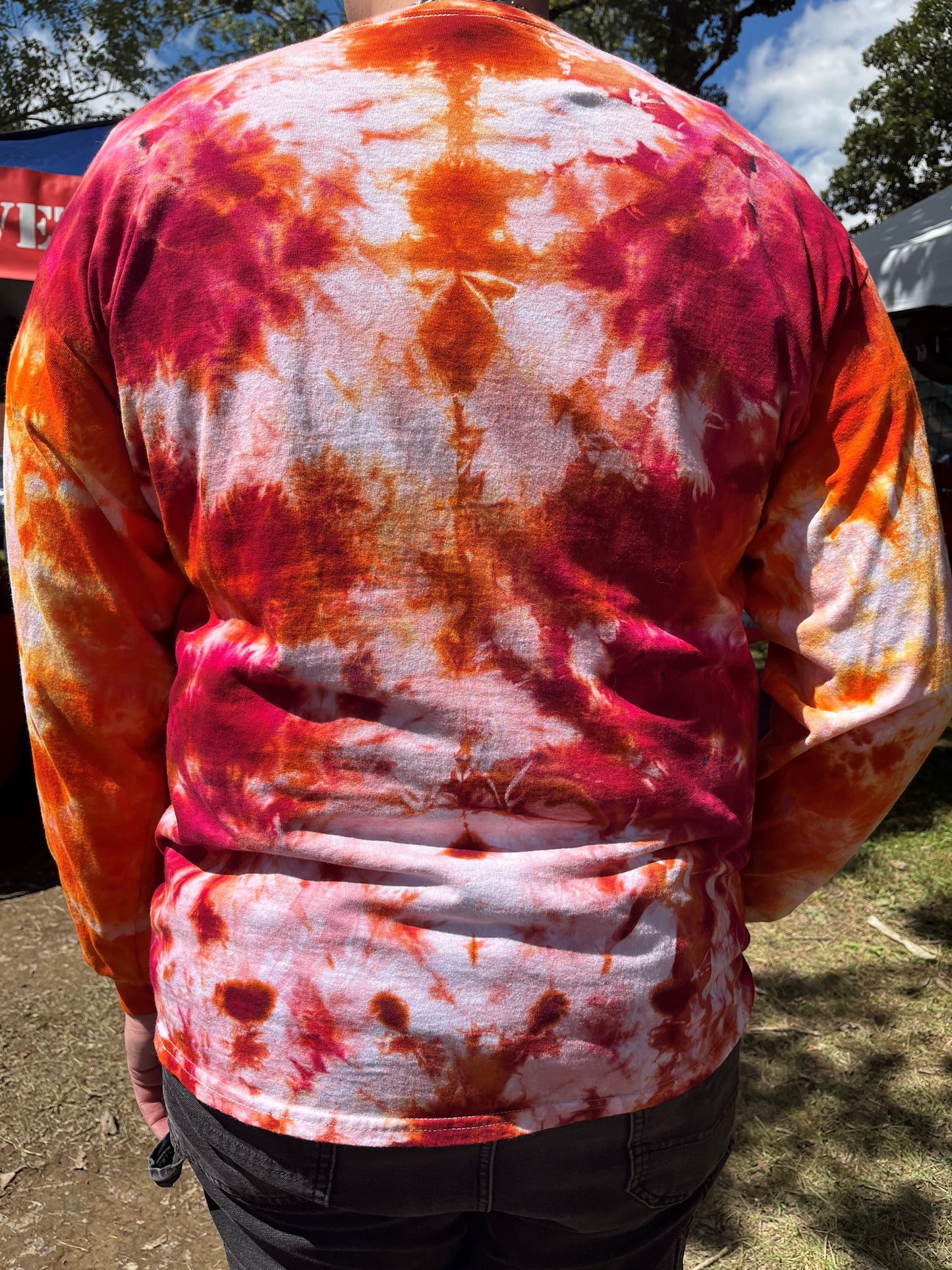 long sleeve ice dyed t shirt