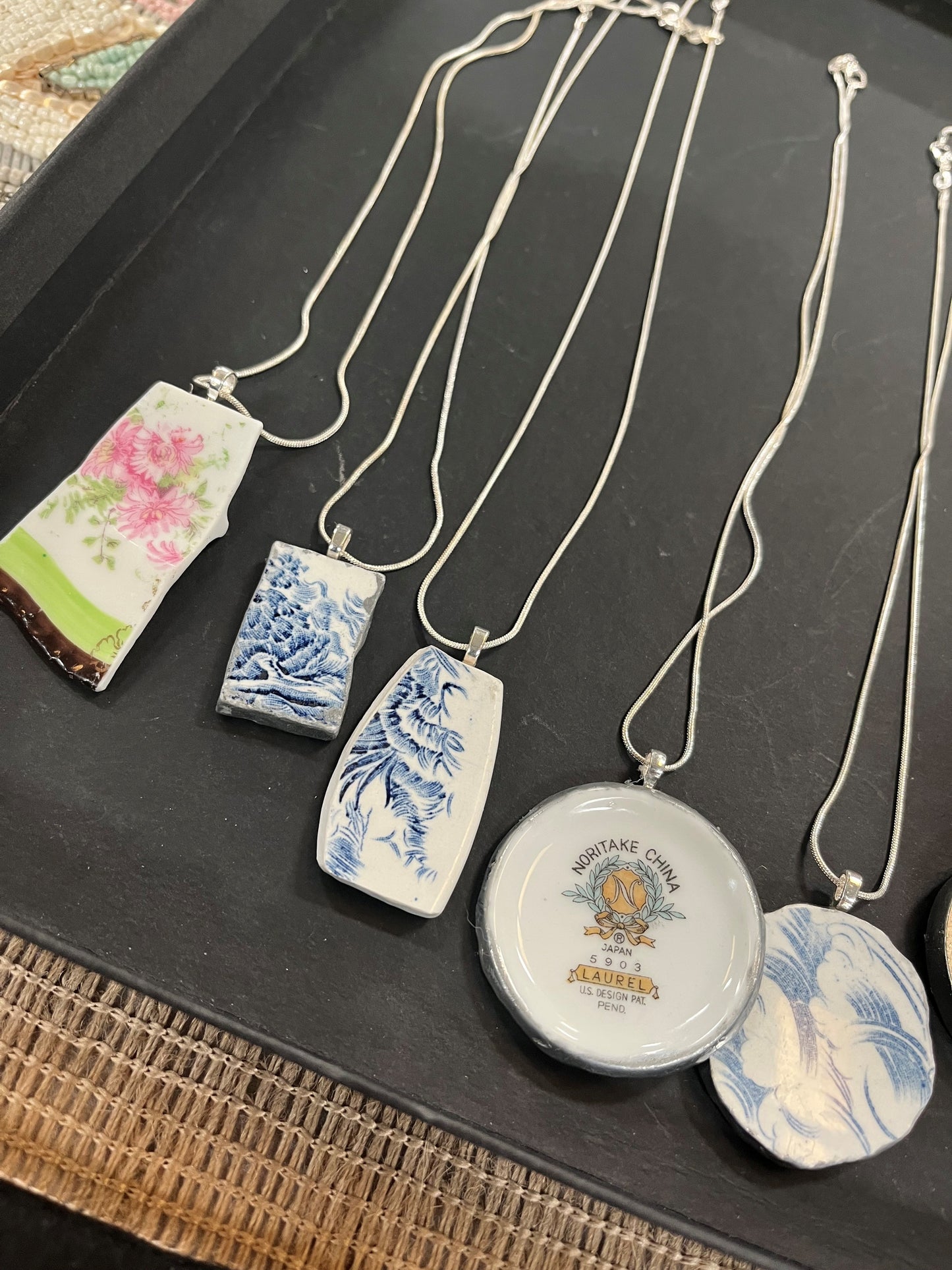 broken china pendant