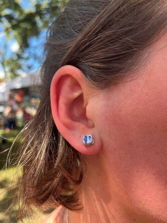 broken china earring - studs